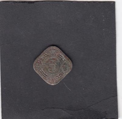 Beschrijving: 5 Cent WILHELMINA 